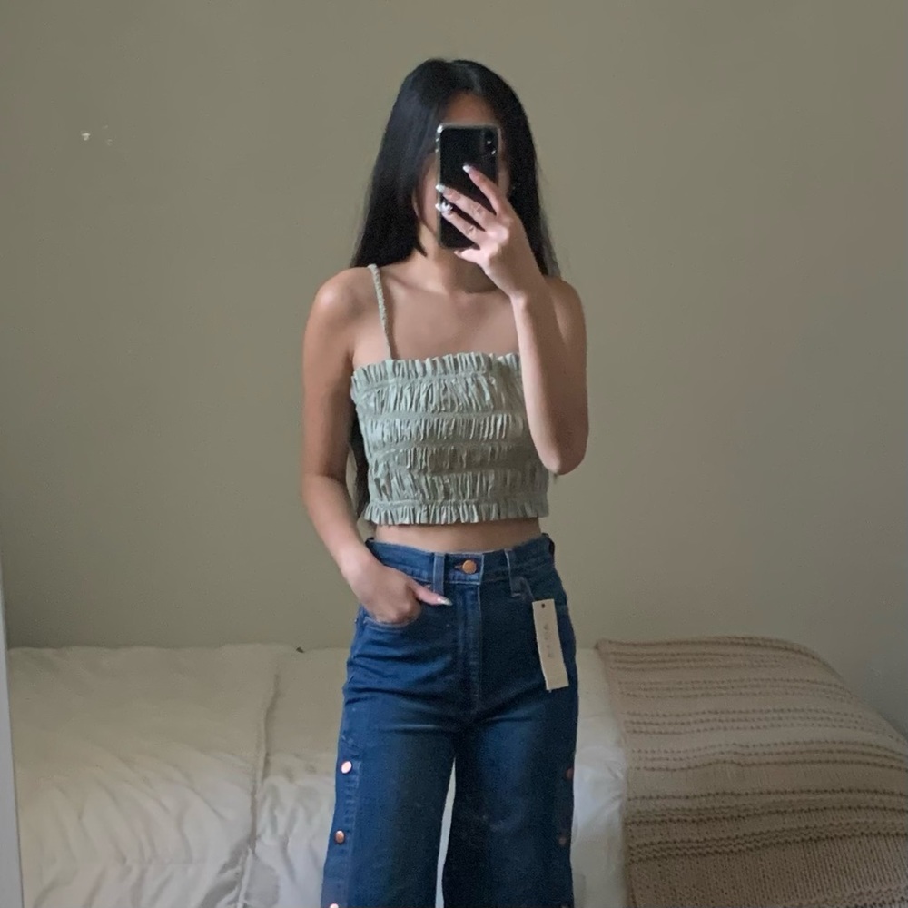 Lulus mint crop tank top